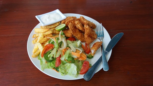 Fish and Chips à Gerupuk - Lombok (Indonésie)