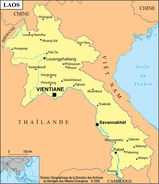 Carte LAOS