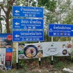 arrivant à San Kamphaeng Hot Springs près de Chiang Mai.