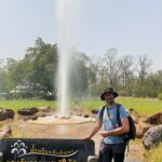 près du geyser à 105° à San Kamphaeng Hot Springs près de Chiang Mai.