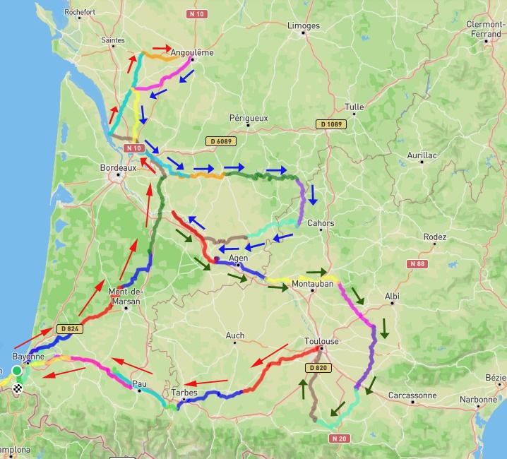 le périple réalisé en août 2024.